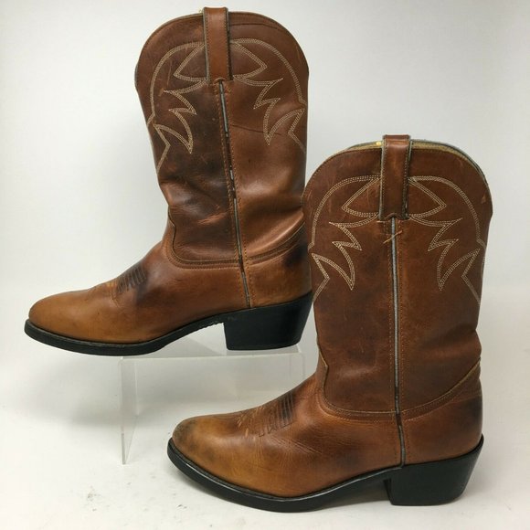 Durango Western Cowboy Boots Womens 9 EE Brown Leather Mid Calf Pull On TR762 - Picture 2 of 11